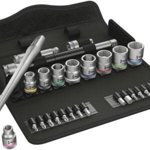 WERA 8100 SB 8 / Račňová sada Zyklop Metal / prepínacia páčka / upínacia časť 3|8 / metrická (05004048001)