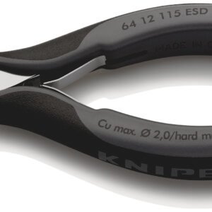 KNIPEX Kliešte cvikacie čelné pre elektroniku 6412115ESD
