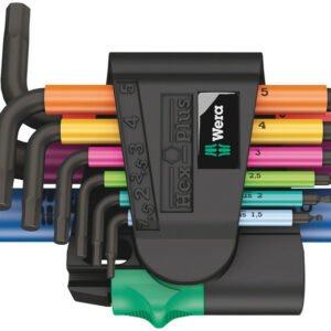 WERA Sada imbusových kĺúčov Hex-Plus Multicolour 2, 9 dielna