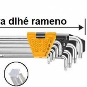 INGCO Kľuč torx predlžený sada 9ks CrV T10-T50 INGCO