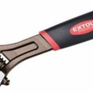 EXTOL PREMIUM "Kľúč nastaviteľný 250mm/10"", pogumovaná rukoväť, poniklovaný"