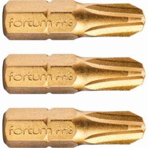 FORTUM Bity krížové PH 3x25mm, 3ks, S2