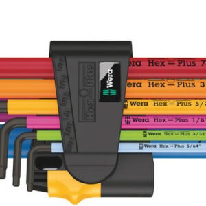 WERA Sada imbusových kĺúčov Hex-Plus Multicolour Imperial 2, 9 dielna