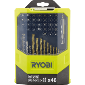 RYOBI Sada skrutkovacích bitov a vrtákov 46 ks RAK46MIX