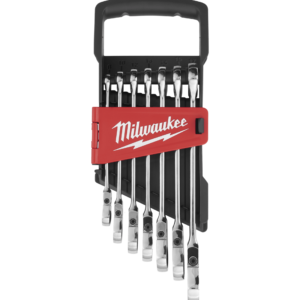 MILWAUKEE Sada kombinovaných račňových kľúčov MAXBITE s kĺbom metric 7 ks