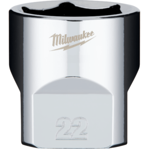 MILWAUKEE Nástrčný kľúč 3/8" - Hex 22 CHROME