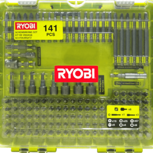 RYOBI Sada skrutkovacích bitov a vrtákov 141 ks RAKD141