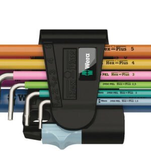 WERA Sada nerezových imbusových kĺúčov Hex-Plus Multicolour Stainless 1, 9 dielna