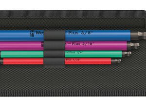 WERA Sada imbusových kĺúčov Hex-Plus Multicolour Imperial 1, 9 dielna