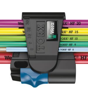 WERA Sada nerezových uhlových kľúčov TORX Multicolour HF Stainless 1 XL, 9 dielna