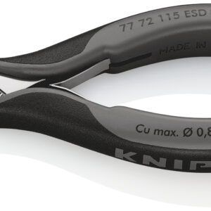 KNIPEX Kliešte cvikacie bočné pre elektroniku 7772115ESD