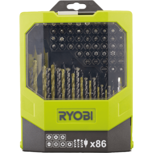 RYOBI Sada skrutkovacích bitov a vrtákov 86 ks RAK86MIXC