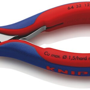 KNIPEX Kliešte cvikacie čelné so šikmými brity pre elektroniku 6432120