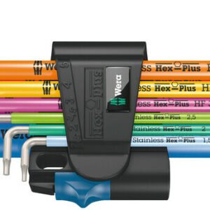 WERA Sada nerezových imbusových kľúčov Hex-Plus Multicolour HF Stainless 1, 9 dielna