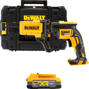 DEWALT 18V XR Aku skrutkovač na sadrokartón s podávačom skrutiek, 1 x 1,7Ah POWERSTACK DCF620E1K-XJ