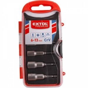 EXTOL PREMIUM Hlavica nástrčné magnetické so 6hr. stopkou 1/4"