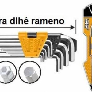 INGCO Kľuč imbusový s guličkou predĺžený sada 9ks CrV 1.5-10mm INGCO Industrial