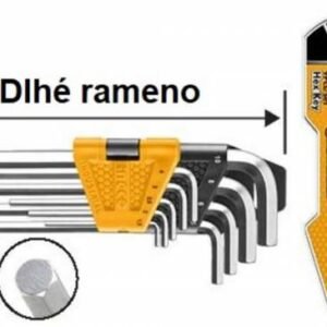 INGCO Kľuč imbusový sada 9ks CrV 1.5-10mm INGCO Industrial