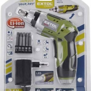 EXTOL CRAFT Akumulátorový skrutkovač, 3,6 V / 1,3 Ah Li-ion, LED svetlo