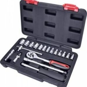 EXTOL PREMIUM Kľúč nástrčkový sada 19-dielna, 1/4", PVC kufor