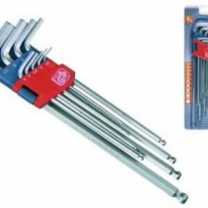 EXTOL PREMIUM Kľúče imbusové s guľôčkou predĺžené Cr-V, 9-dielna sada, 1,5-10mm