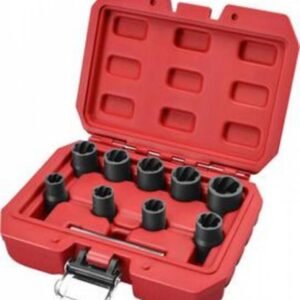 EXTOL PREMIUM Kľúče nástrč. TWIST, na poškod. matice 3/8", 10ks