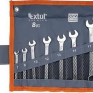 EXTOL PREMIUM Kľúče očko - vidlicové. 7-19mm, 8-diel. sada