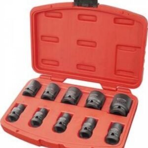 EXTOL PREMIUM Kľúče rázové nástrč. 1/2", 10ks, fosfátované