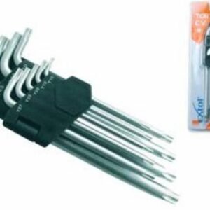 EXTOL PREMIUM Kľúče Torx zástrčné (s dierkou) Cr-V, 9-dielna sada, TX10-50