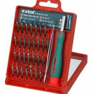 EXTOL PREMIUM Skrutkovač hodinársky, magnetický držiak na bity, Cr-V, 32-dielna sada