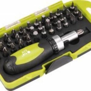 EXTOL CRAFT Skrutkovač račňový, nástrčné kľúče a hroty, 38-dielna sada