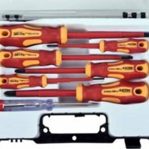 EXTOL PREMIUM Skrutkovače elektrikárske 1000V, 7-dielna sada, (-) 2,5-4-5,5mm, PH0-1-2, skúšačka