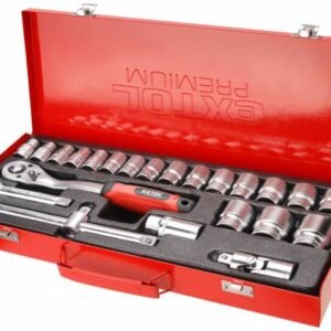 EXTOL PREMIUM EXTOL PREMIIUM Kľúče nástrčné 1/2", 24-dielna sada, kovový kufor
