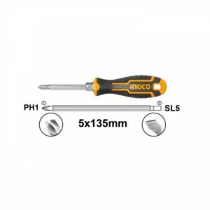 Kinekus Skrutkovač s obojstranným hrotom, 5x135mm, CrV, INGCO