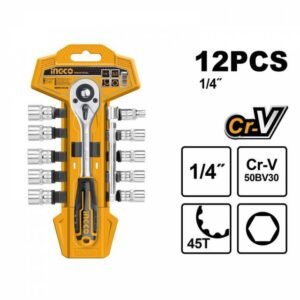 Kinekus Gola sada 12ks 1/4" INGCO