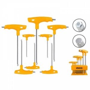 Kinekus Kľuč imbus s guličkou, T-rúčka, sada 8ks, CrV, 2-10mm, INGCO