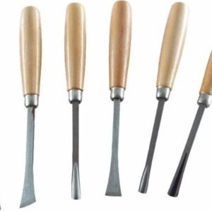 EXTOL CRAFT Dláta s drevenou rúčkou, rezbárske, 6ks