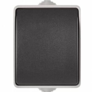 EMOS Prepínač nástenný schodiskový č. 1,6 IP54, 1 tlačidlo