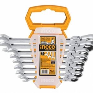 INGCO Kľuč očkoplochý flexibilný, kĺbový, račňový sada 8ks CrMo 8-19mm INGCO Industrial