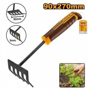 INGCO Hrable záhradné 5-zubé, malé, 270x82mm, INGCO