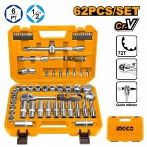 INGCO Gola sada 62ks 1/2" v kufríku INGCO