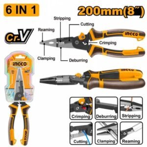 INGCO Kliešte radiové 6v1 multifunkčné CrV 200mm INGCO Industrial