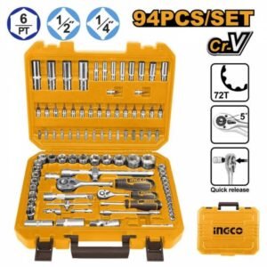 INGCO Gola sada 1/4+1/2", 94ks v kufríku INGCO