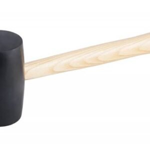 Kinekus Kladivo gumové 800g, priemer 65mm, čierne, drevená násada