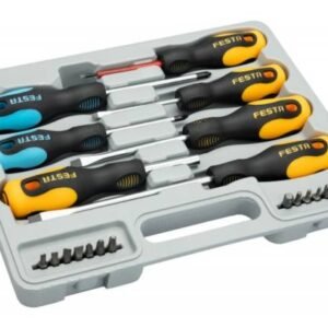 Kinekus Skrutkovač plochý + krížový, bity, sada 21ks