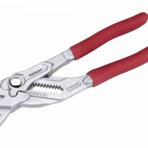 FORTUM Kľúč kliešťový s hladkými čelusťami, 180mm, CrV, poniklovaný
