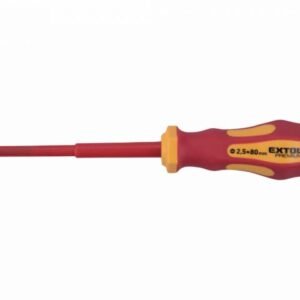 EXTOL PREMIUM Skrutkovač elektrikársky 1000V, plochý 2,5x80mm, VDE/GS