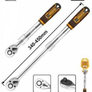 INGCO Račňa teleskopická 1/2" Cr-Vm 340-450mm, 72 zubov INGCO INDUSTRIAL