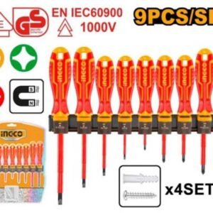 INGCO Skrutkovač plochý + krížový S2 sada 9ks elektro INGCO INDUSTRIAL